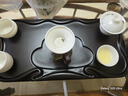 石福記實(shí)木茶盤整塊天然黑烏檀木茶臺(tái)茶托茶海簡(jiǎn)約家用辦公功夫茶具托盤 尺寸 50*25*5（cm）單茶盤 曬單實(shí)拍圖