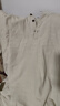 恒源祥高端純亞麻短袖T恤寬松休閑男士Polo衫潮 原麻色 2XL 【150-165斤】 曬單實(shí)拍圖