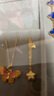 萃華金店足金999鑲鉆隕石星星黃金項(xiàng)鏈古法女士套鏈?zhǔn)罪椝团笥焉斩Y物 足金星星套鏈金重約7g 曬單實(shí)拍圖