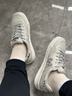回力官方女鞋小白鞋女新款夏季百搭透氣休閑鞋女輕質網(wǎng)面運動板鞋子女 白黑【主圖款】 37 曬單實拍圖