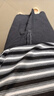 UR2025夏季新款女裝撞色條紋寬松圓領(lǐng)長袖T恤UWJ450041 黑色條紋 M 曬單實拍圖
