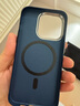 HOLDZU【一觸傾心】適用蘋果15pro手機(jī)殼iPhone15Pro保護(hù)套防摔超薄高檔金屬鏡頭磁吸充電膚感-靜夜黑 曬單實(shí)拍圖