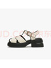 他她（TATA）厚底編織涼鞋女鞋復古休閑羅馬鞋豬籠鞋2025秋新CXS01BH5 米色 36 曬單實(shí)拍圖