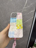 小莓介幻彩水波紋帶寶石支架適用iPhone16Pro手機殼15水鉆手繩蘋果14Pro輕奢13pm閃鉆鏡框12創(chuàng)意16保護套 幻彩水波紋殼+寶石支架+水鉆手繩 iPhone 16 pro 曬單實拍圖