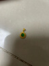 曼卡龍足金黃金吊墜花絲小鯉想吊墜手工花絲綠鎏彩生日禮物送女友 1.53g 曬單實拍圖