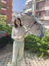 WCZ德國(guó)全自動(dòng)遮陽(yáng)傘女雙層防曬防紫外線(xiàn)小巧便攜太陽(yáng)傘晴雨兩用 加大16骨鈦金防曬-白玫瑰 101CM 曬單實(shí)拍圖