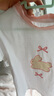 班喜迪女童短袖t恤夏季2025新款兒童半袖上衣洋氣時髦寶寶衣服夏裝童裝 白小兔 90 曬單實(shí)拍圖