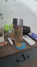 希諾（HEENOOR）雙層PC塑料杯帶蓋便攜杯子雙層隔熱大容量泡茶杯防摔戶外旅行水杯 本色 XN-8108 390ML 曬單實(shí)拍圖