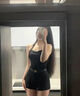 chongsukei小&ck凱旋門(mén)皮帶女款真皮復古2025新款百搭黑色配牛仔褲裙子腰帶 黑色 100cm 曬單實(shí)拍圖