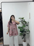 MsShe【新中式印花提花小衫】大碼女裝2025夏裝胖mm開叉中長上衣 柔霧粉色現(xiàn)貨 2XL 曬單實(shí)拍圖