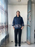 俞兆林媽媽裝2025春秋季新款牛仔襯衣大碼薄外套奶奶裝襯衫女長(zhǎng)袖上衣服 牛仔藍(lán) XL  (建議90-105斤) 曬單實(shí)拍圖