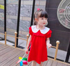 G.DUCKKIDS童裝一周歲女寶寶生日衣服女童連衣裙夏季新款女孩紅色禮服裙子3 紅色禮服裙 90 (建議寶寶10-12公斤 24-36個 曬單實(shí)拍圖