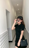 Chiecu Kscbn輕奢包包女包水桶包單肩包百搭鏈條斜挎包情人節(jié)生日禮物 黑色【送老婆送女友送媽媽】 曬單實拍圖