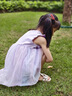 旻勝 女童網(wǎng)紗連衣裙小飛袖星星可愛(ài)公主裙夏季女孩甜美寶寶生日禮物 紫色120【肩寬26cm/胸圍34cm】 曬單實(shí)拍圖