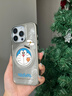 岡科【哆啦A夢】磁吸旋轉(zhuǎn)支架適用蘋果15promax防摔iPhone16手機殼全包magsafe14保護13女12簡約情侶款 【電鍍銀】 iPhone16pro 曬單實拍圖