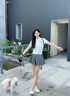 Teenie Weenie小熊針織開衫2025夏季新款寬松休閑絞花刺繡款女毛衣 象牙白 XS 曬單實(shí)拍圖