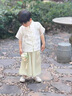 G.DUCKKIDS小黃鴨童裝兒童漢服男童夏裝套裝國風(fēng)唐裝女童短袖褲子薄款表演服 女童 90 尺碼建議1~2歲cm 曬單實(shí)拍圖