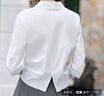 百圖betu女裝2025夏季新款襯衫舒適棉質(zhì)梭織前后收褶設(shè)計(jì)上衣2507T27 白色 M 曬單實(shí)拍圖