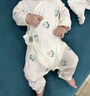 婧麒（JOYNCLEON）新生嬰兒連體衣夏季薄款寶寶無骨衣服兒童夏裝蝴蝶衣哈衣爬服 棕色小熊 59cm 曬單實(shí)拍圖