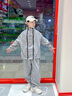 G.DUCKKIDS兒童裝男童春裝套裝春秋款2025新款春季運(yùn)動衣服中大童男孩酷帥氣 灰色 150 cm 曬單實拍圖
