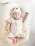 迪士尼寶寶嬰兒連體衣2025新款夏季國風純棉衣服男寶寶中國風薄款滿月哈衣 米色 66cm 66碼建議3-6個月10斤-13斤 曬單實拍圖