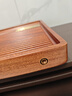 神雕（SHEN DIAO）整塊實(shí)木茶盤(pán)花梨木茶盤(pán)單層排水小號茶臺家用茶盤(pán)原木茶盤(pán)茶托盤(pán) 剛果花梨木-云逸(70x35)+茶桶套裝 曬單實(shí)拍圖