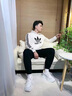 迪特丹男鞋新款春夏季透氣網(wǎng)面休閑鞋子男百搭厚底老爹運動鞋耐磨跑步鞋 RF-Y901白灰色 41 曬單實拍圖