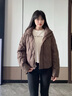 波司登（BOSIDENG）2025新款輕薄羽絨服女短款90絨立領(lǐng)菱格寬松時(shí)尚外套B250135326 【店長(zhǎng)推薦】砂礫棕|7B51 S 160/84A 體重約110-125斤 曬單實(shí)拍圖
