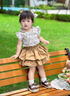 G. DUCKKIDS小黃鴨女童套裝夏季2025薄款兒童夏裝女寶寶洋氣兒童裙子兩件套 香檳色 90 cm 曬單實(shí)拍圖