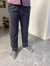 XJSGS官方國際正品牌男士高端休閑褲秋季莫代爾垂感長(cháng)褲輕奢侈男裝褲子 高檔藍灰【名牌男士】 2XL 建議【150-165斤】 曬單實(shí)拍圖