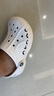 crocs卡駱馳貝雅兒童洞洞鞋男女童戶外包頭沙灘鞋拖鞋/207013/207012 白色-100 35 (215mm) 曬單實拍圖