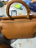 頭層牛皮包女士2026新款真皮女包斜挎郵差包大容量單肩公文包 金棕色 無(wú)禮盒2556 曬單實(shí)拍圖