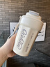 Next Kiss英國聯(lián)名咖啡杯保溫杯子男女生便攜水杯辦公室不銹鋼高檔精致手提 潮流白 450ml 曬單實(shí)拍圖