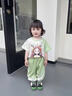 靚貝城堡女小童短袖套裝夏季2025新款女寶寶休閑運(yùn)動(dòng)夏裝小女孩洋氣兩件套 粉色 110 曬單實(shí)拍圖