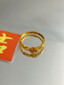 中國珠寶玫瑰花黃金戒指女款開(kāi)口純足金指環(huán)生日結婚紀念日禮物送女友老婆 足金玫瑰花戒指+品牌禮盒 金重約2.3g 曬單實(shí)拍圖