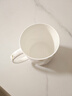 玉泉骨瓷茶杯茶水分離陶瓷馬克杯帶蓋濾茶杯送禮女生鵲登高枝小清新 梨花白馬克杯 曬單實(shí)拍圖