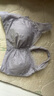 松山棉店【小棉花】大胸顯小蕾絲內(nèi)衣女士純棉大碼文胸罩無痕隱形灰紫L 曬單實(shí)拍圖