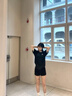 俞兆林（YUZHAOLIN）休閑短褲女款2025夏季新款韓版下身失蹤高腰外穿闊腳黑色休閑熱褲 黑色 S 建議86-98斤 曬單實(shí)拍圖