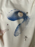 VEGA CHANG短袖女t恤2025新款夏季海洋元素印花修身圓領(lǐng)正肩上衣 典雅白(T恤) S 曬單實(shí)拍圖
