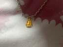 中國黃金（CHINA GOLD）黃金項鏈女款新款足金納福寶葫蘆吊墜新年節生日禮物送女友愛(ài)人 納福寶葫蘆【配S925鏈】約0.3g 曬單實(shí)拍圖