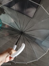 ins森系長(zhǎng)柄半自動(dòng)透明傘360度全景透明雨傘男女網(wǎng)紅生折疊簡(jiǎn)約 大號(hào)半自動(dòng)透明傘 16骨 曬單實(shí)拍圖