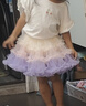 女童公主裙童裝連衣裙裙子突突裙幼兒蓬蓬裙百褶裙女裙蛋糕裙 B543紫色漸變 均碼 M【100-110CM】 曬單實拍圖