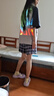 果殼（Gukoo）睡衣情侶夏季迪士尼聯(lián)名新款插肩袖米奇男家居服套裝女 銀灰女 M 曬單實(shí)拍圖