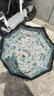 天堂傘三折傘單人黑膠蕾絲刺繡傘晴雨兩用繡花太陽傘防曬防雨遮陽傘甜美 藍色 曬單實拍圖