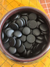 云子（yunzi）圍棋B型單面凸國寶新云子檀木色棋墩+檀木色楠竹罐云子圍棋套裝 曬單實(shí)拍圖