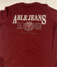 ABLE JEANS 25夏季新款植物研究院系列男士美式復(fù)古短袖T恤 安哥拉紅 M 曬單實拍圖