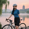 蘭帕達箭羽20雙箭頭騎行褲夏季女款速干專業(yè)公路車自行車背帶短褲 黑色-背帶短褲 意大利雙箭頭褲墊 XL 曬單實拍圖