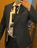 BUSYCON英式柏林藍(lán)西服男士青年職業(yè)上班面試正裝商務(wù)休閑風(fēng)抗皺西服外套 柏林藍(lán)單排扣（上衣+褲子） 50 參考體重135-145斤 曬單實(shí)拍圖
