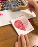 喜博兔我愛(ài)你愛(ài)心相框手工DIY永生花情人節禮物520送男友女朋友表白創(chuàng  )意 原木色中空相框+永生花材料包 曬單實(shí)拍圖