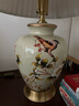圣瑪?shù)壑Z 大氣復(fù)古美式陶瓷臺(tái)燈歐式客廳臥室現(xiàn)代仿古布藝全銅臺(tái)燈 花色大號(hào)亞麻折罩（高62寬38） 按鈕開關(guān) 曬單實(shí)拍圖